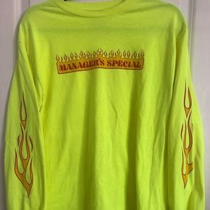 Neon yellow flame long sleeve